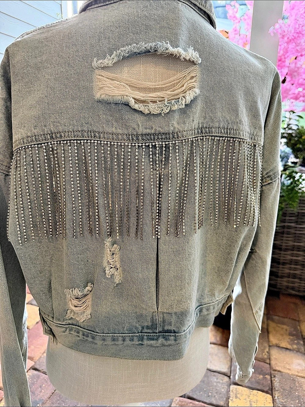 Blueb Distressed Denim Jacket - Picture 4 of 7